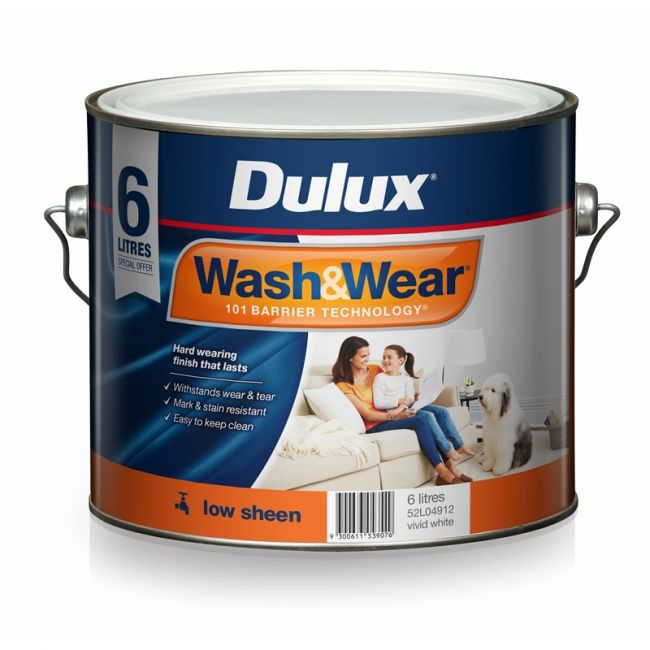 Dulux Wash N Wear Silk White 1L - Image 1